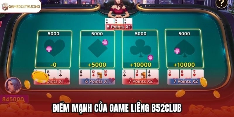Điểm mạnh của game liêng B52Club
